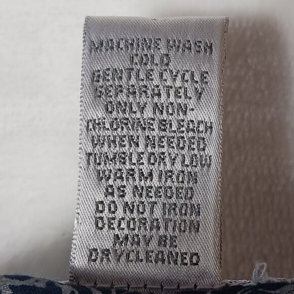 Chico's Size 3, Denim Jacket, Dark Blue, Embellished, Beautifully Lined, 3 = XL - Picture 12 of 12